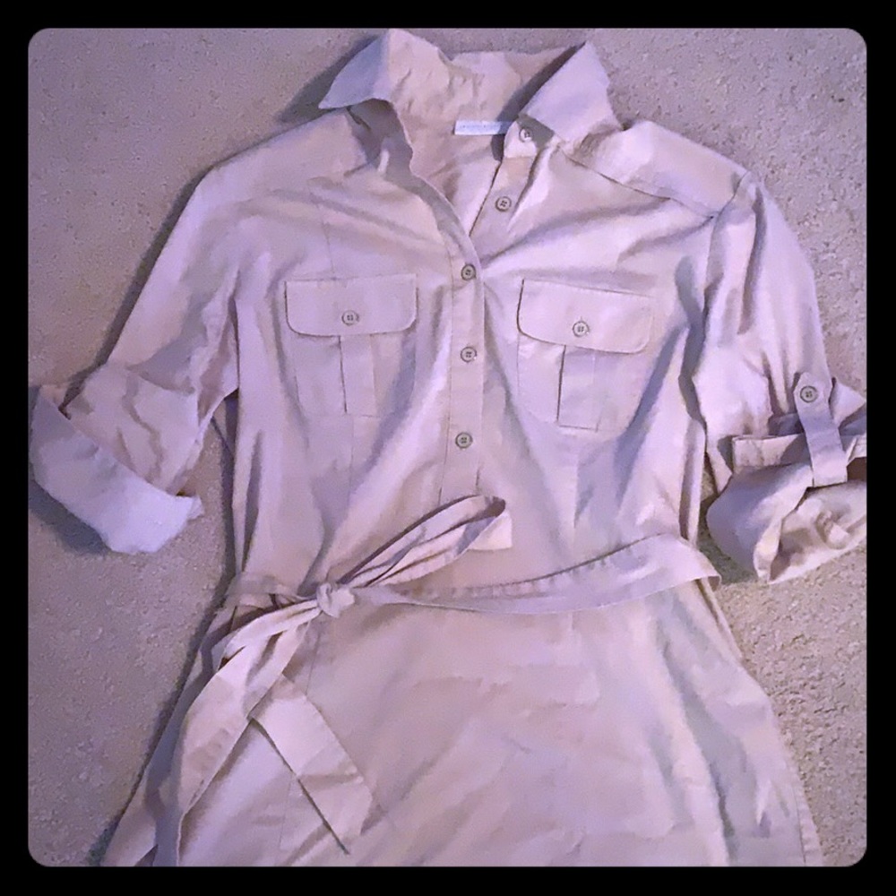 Tan shirt